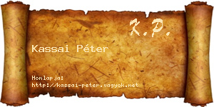 Kassai Péter névjegykártya